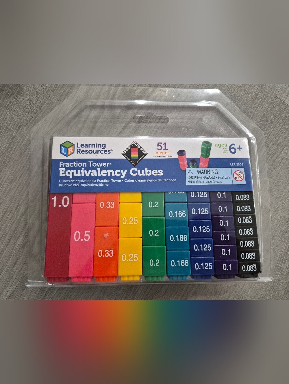 NEW Fraction Tower Cube Equivalency Set from Learning Resources